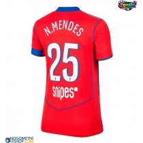 Ženski Nogometni dresi Paris Saint-Germain Nuno Mendes #25 Tretji 2025-26 Kratek Rokav